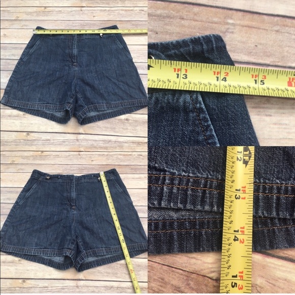 SOLD Sz 6 Ann Taylor High Waist Denim Jean Shorts - Picture 2 of 8